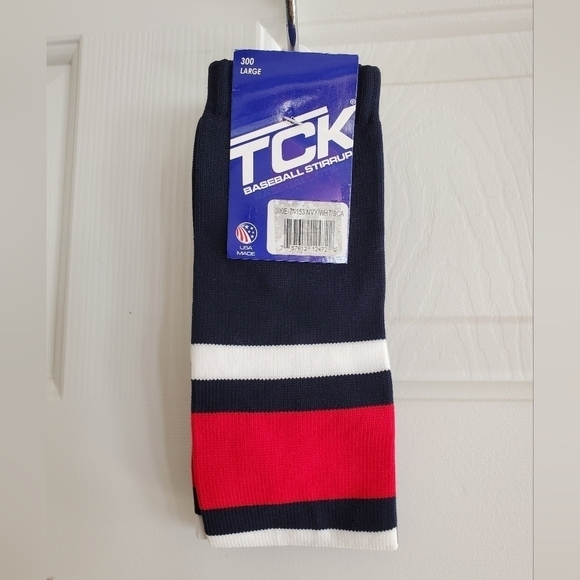 NWT TCK Baseball Stirrup Large Navy/red/white. - Picture 2 of 5